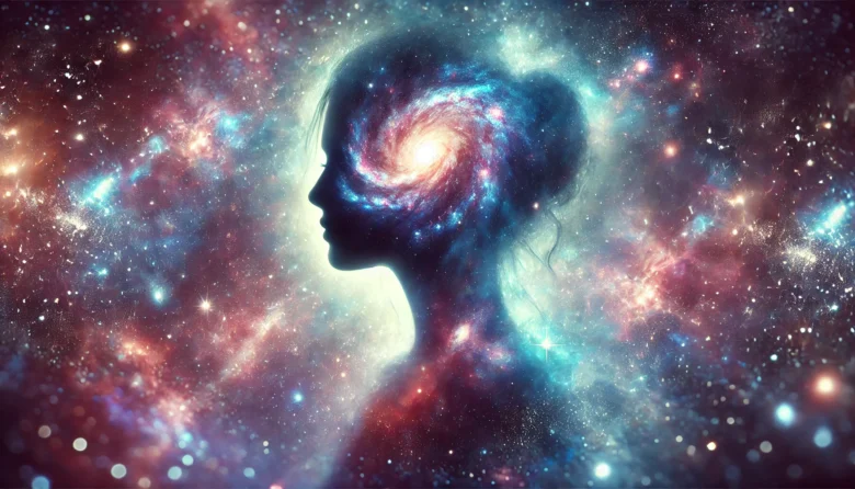 DALL·E-2024-11-02-18.10.52-A-surreal-cosmic-image-with-a-soft-blurred-outline-of-a-woman-in-the-foreground-revealing-an-infinite-galaxy-within-her-mind.-The-main-focus-is-on- フカセ釣りで大漁のイサキをゲット！強風を攻略～堤防での爆釣劇！